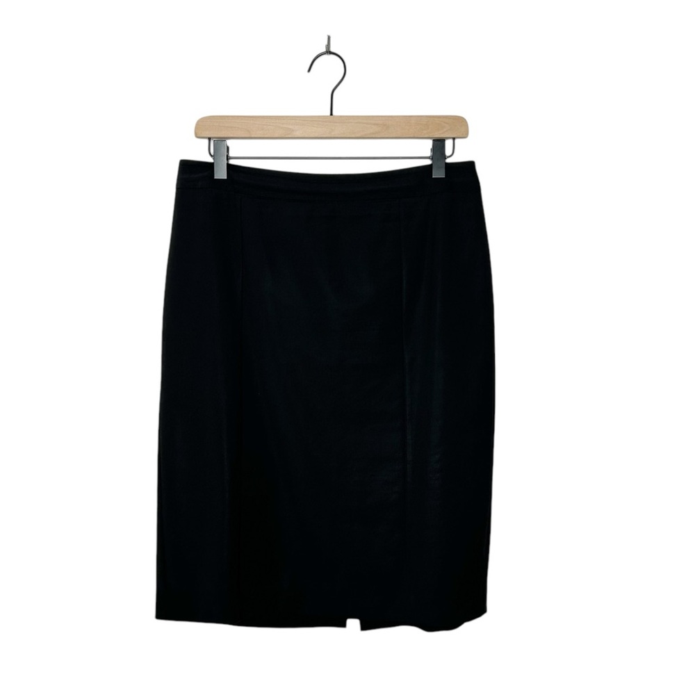 Talbots Classic‎ Business Casual Career Pencil Skirt Black Wool Blend Skirt 6